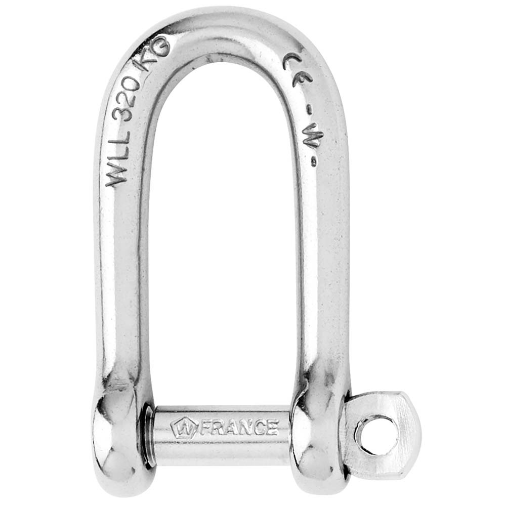 Wichard Self-Locking Long D Shackle - Diameter 6mm - 1/4" - 1213