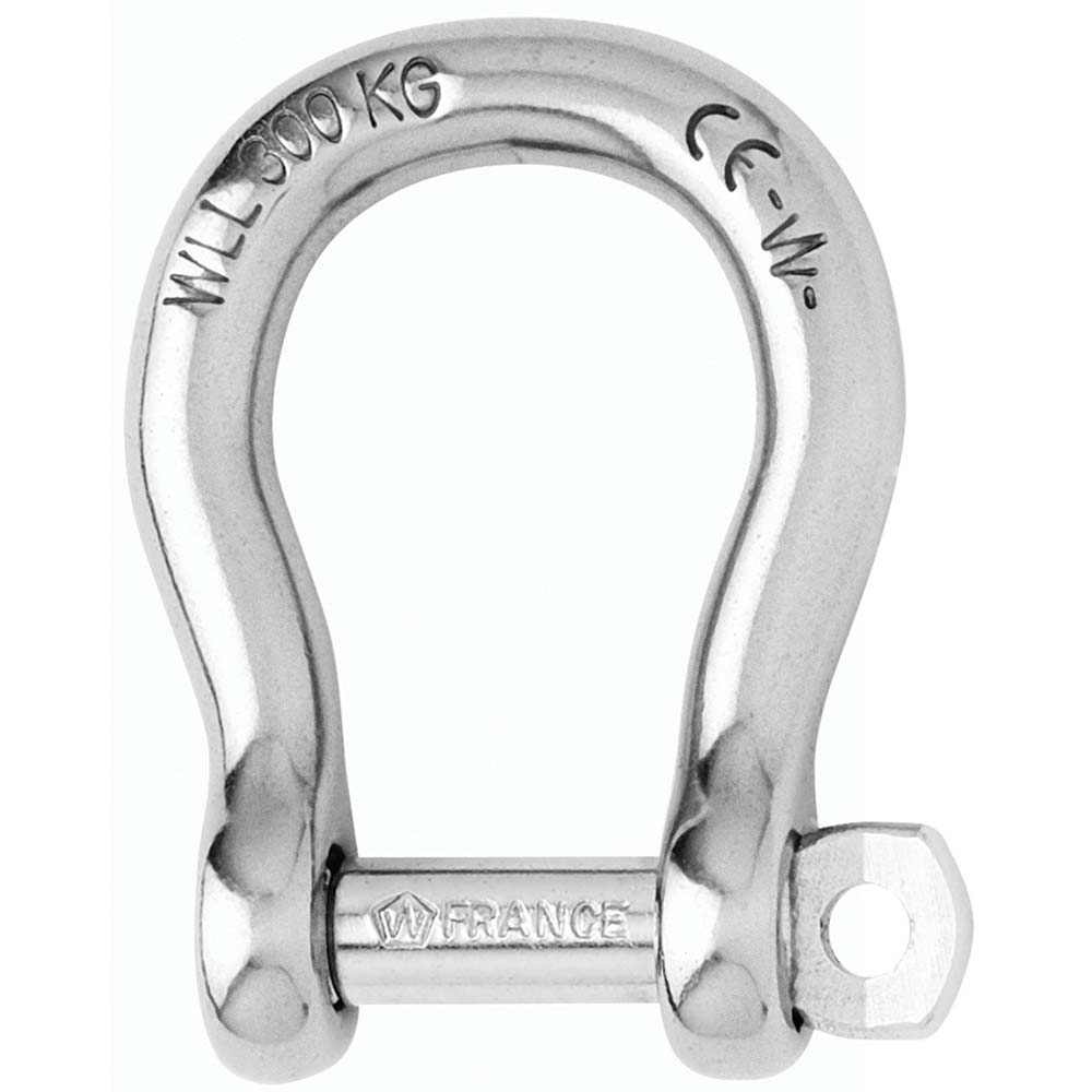 Wichard 10mm stainless steel self-locking bow shackle with CE marking and 3350 lb working load