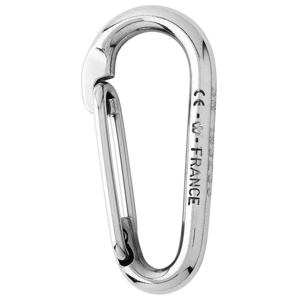 Wichard symmetric carbine hook 100mm stainless steel grade 316L without eye for fastening applications