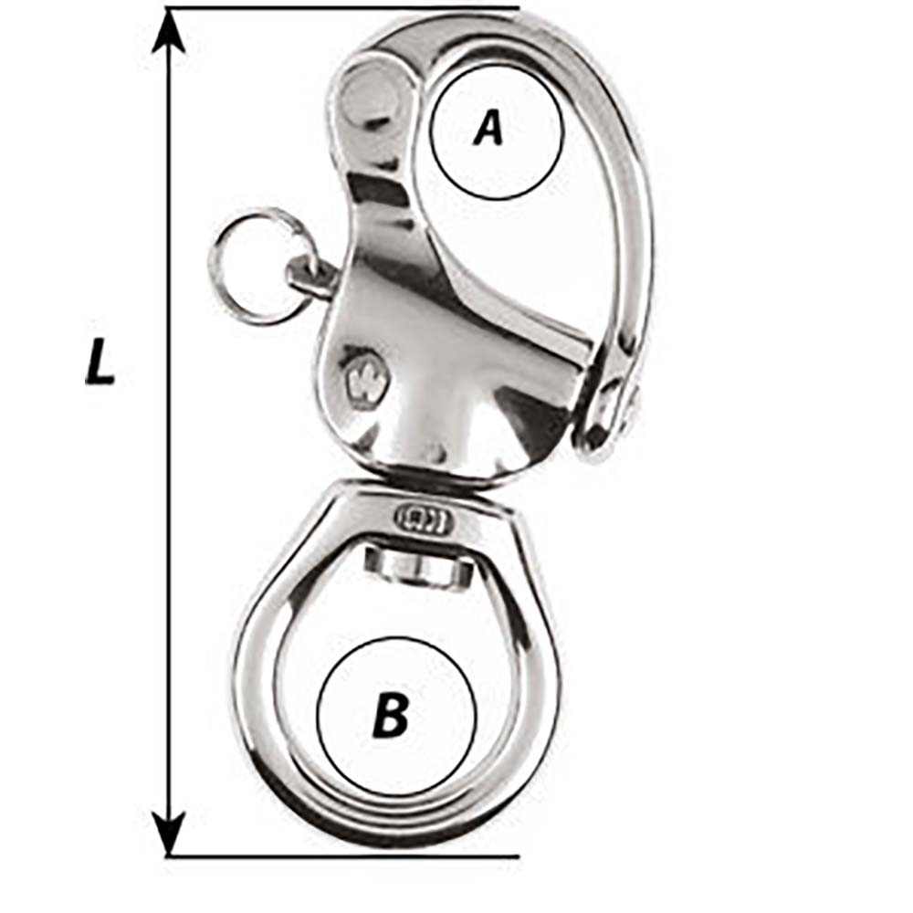 Wichard HR Snap Shackle large bail 140mm stainless steel sailing hardware