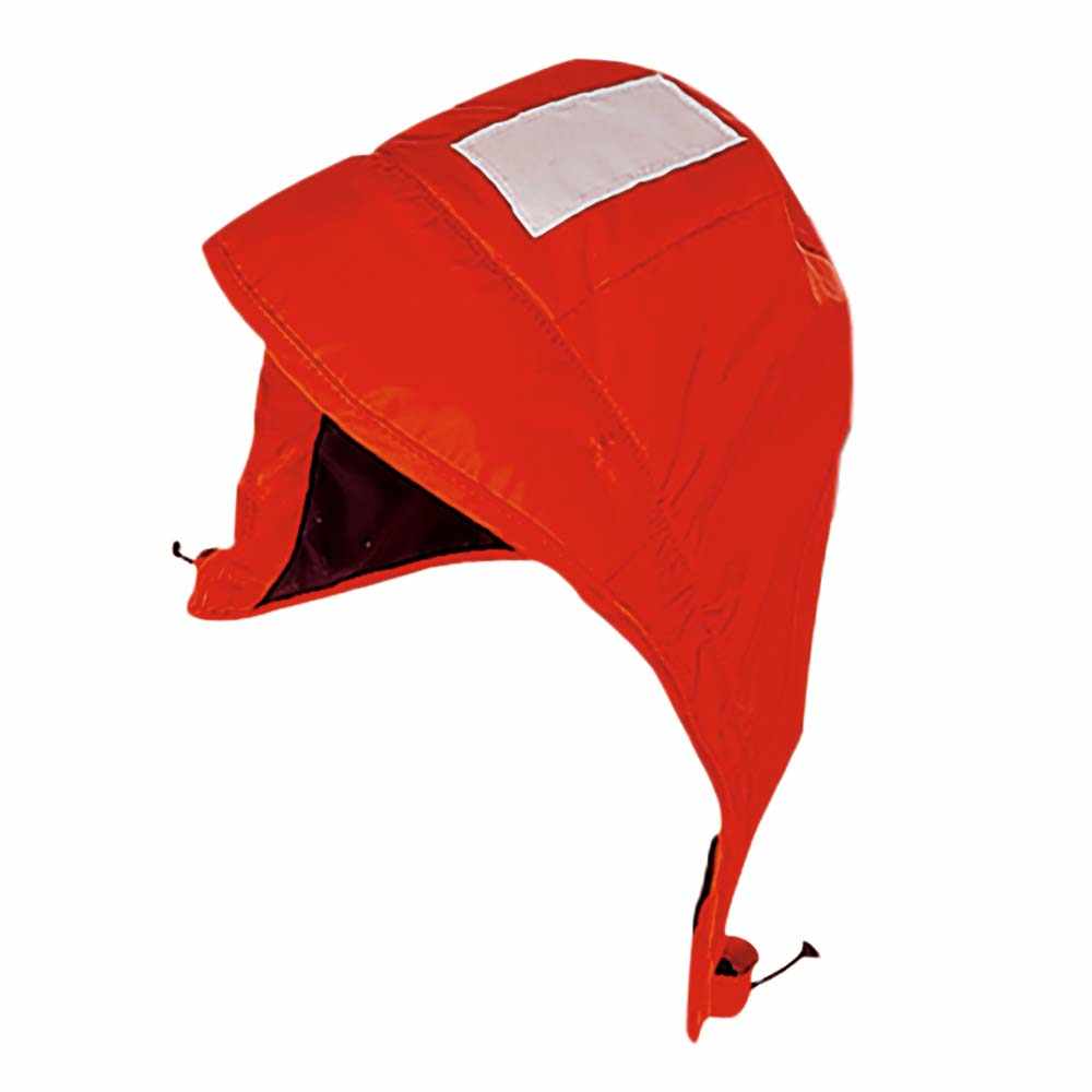 Mustang Classic Insulated Foul Weather Hood in red with water-resistant material and reflective tape