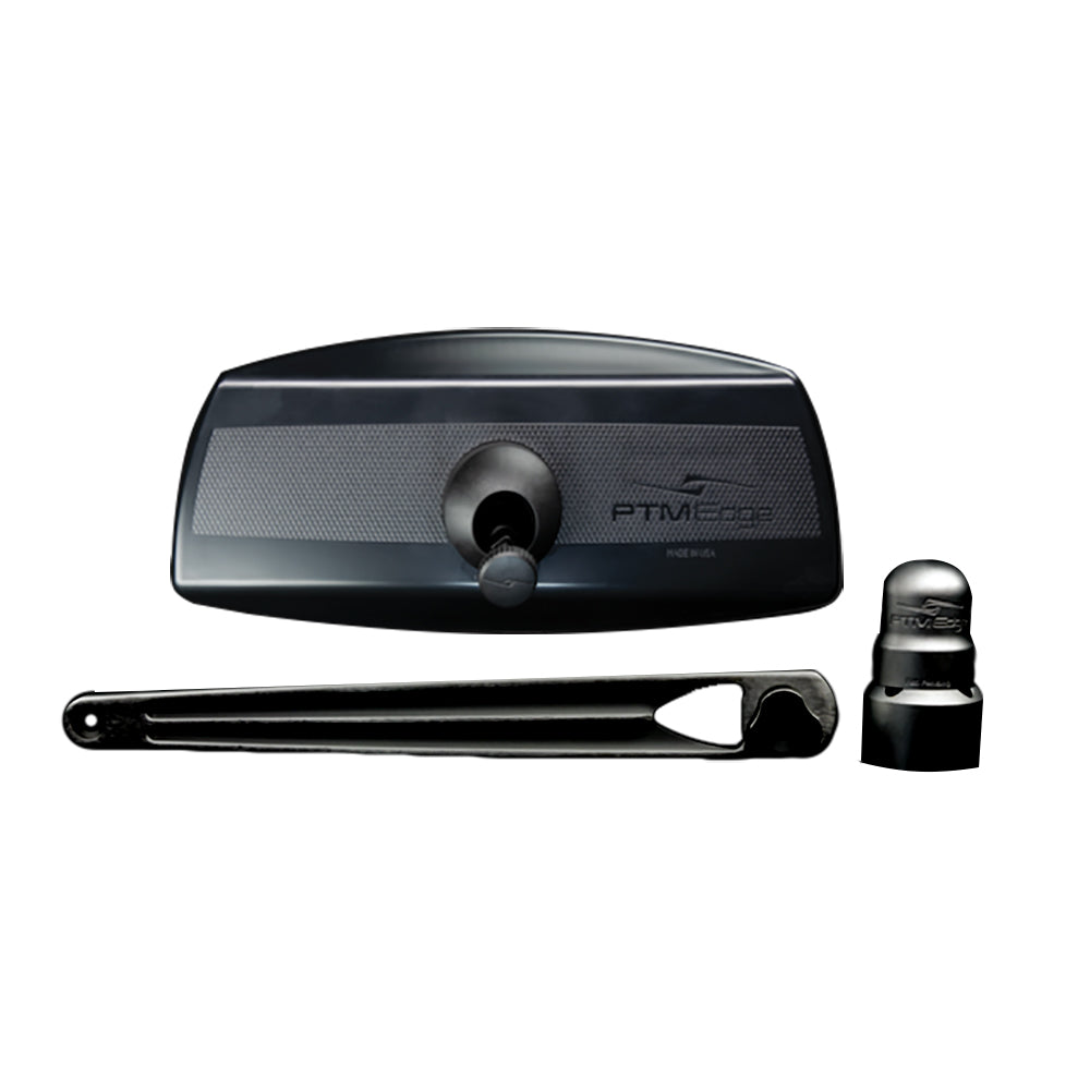 PTM Edge UCX-17 PRO Pontoon Mirror/Bracket Kit - Black - P13157-170TEBBK