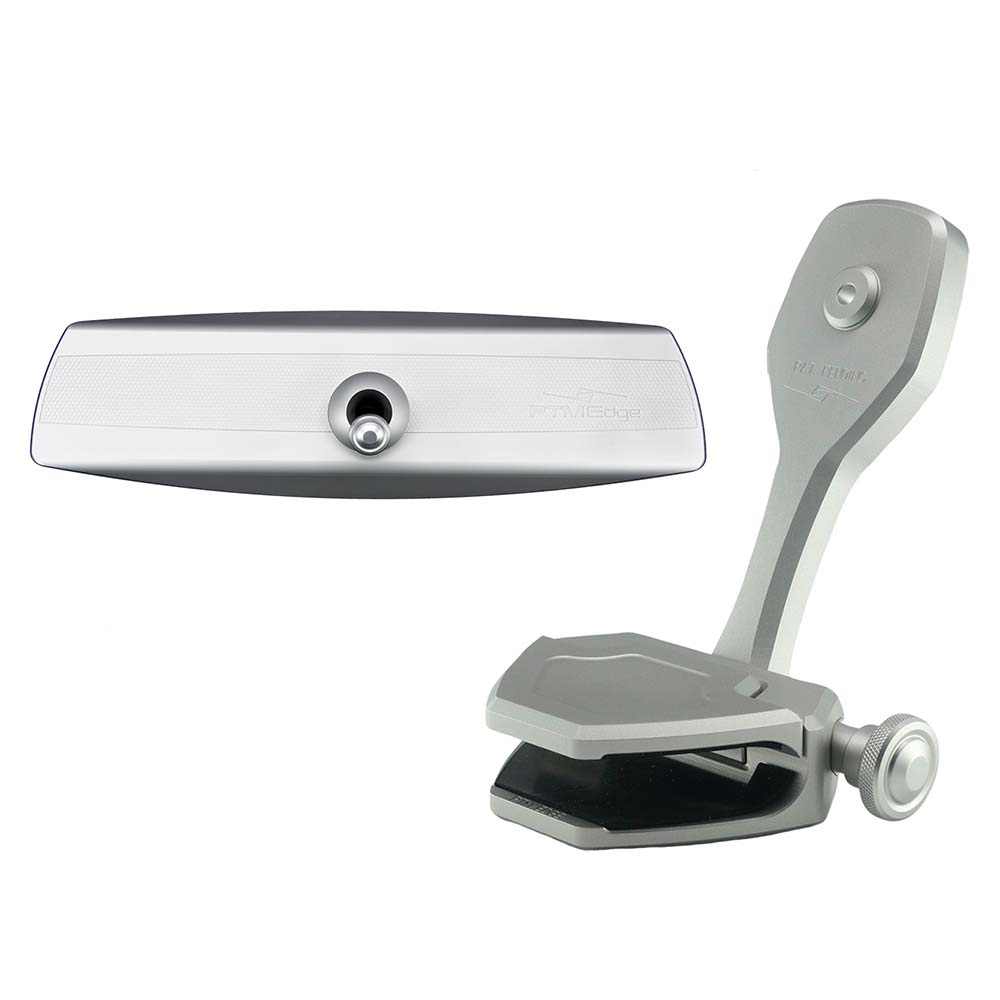 Silver PTM Edge Mirror/Bracket Kit with VR-140 Elite mirror and ZXR-300 pivoting bracket