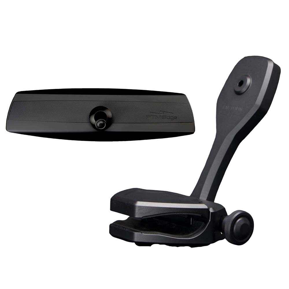 PTM Edge Mirror/Bracket Kit with VR-140 Elite Mirror and ZXR-320 Pivoting Mount in black