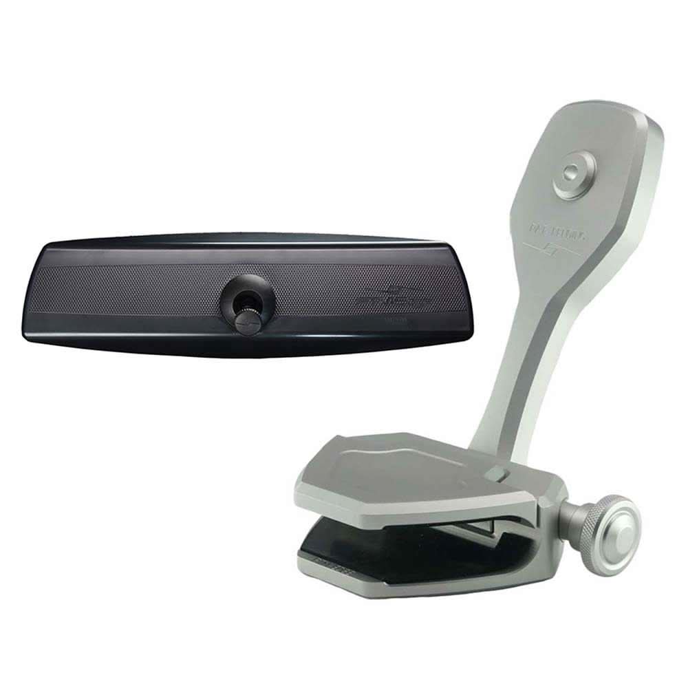 PTM Edge Mirror/Bracket Kit with VR-140 PRO Mirror and ZXR-360 Silver Bracket for boat windshield mount