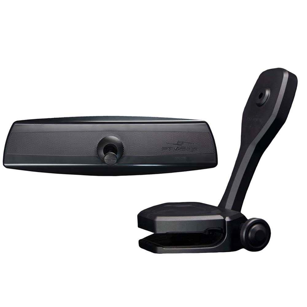 PTM Edge Mirror/Bracket Kit with VR-140 PRO panoramic mirror and ZXR-360 pivoting bracket in black