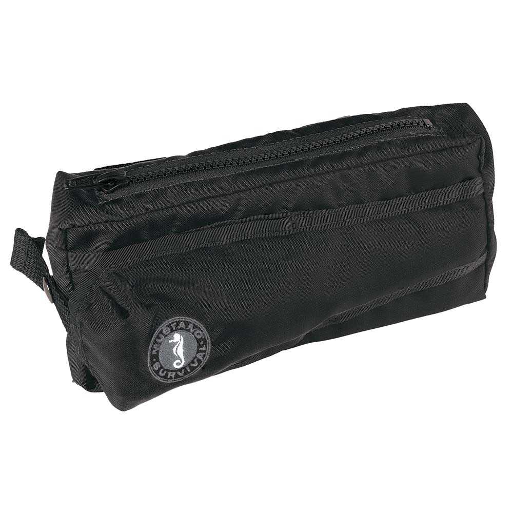 Black Mustang Accessory Pocket for Inflatable PFD with reinforced seams and zippered compartment