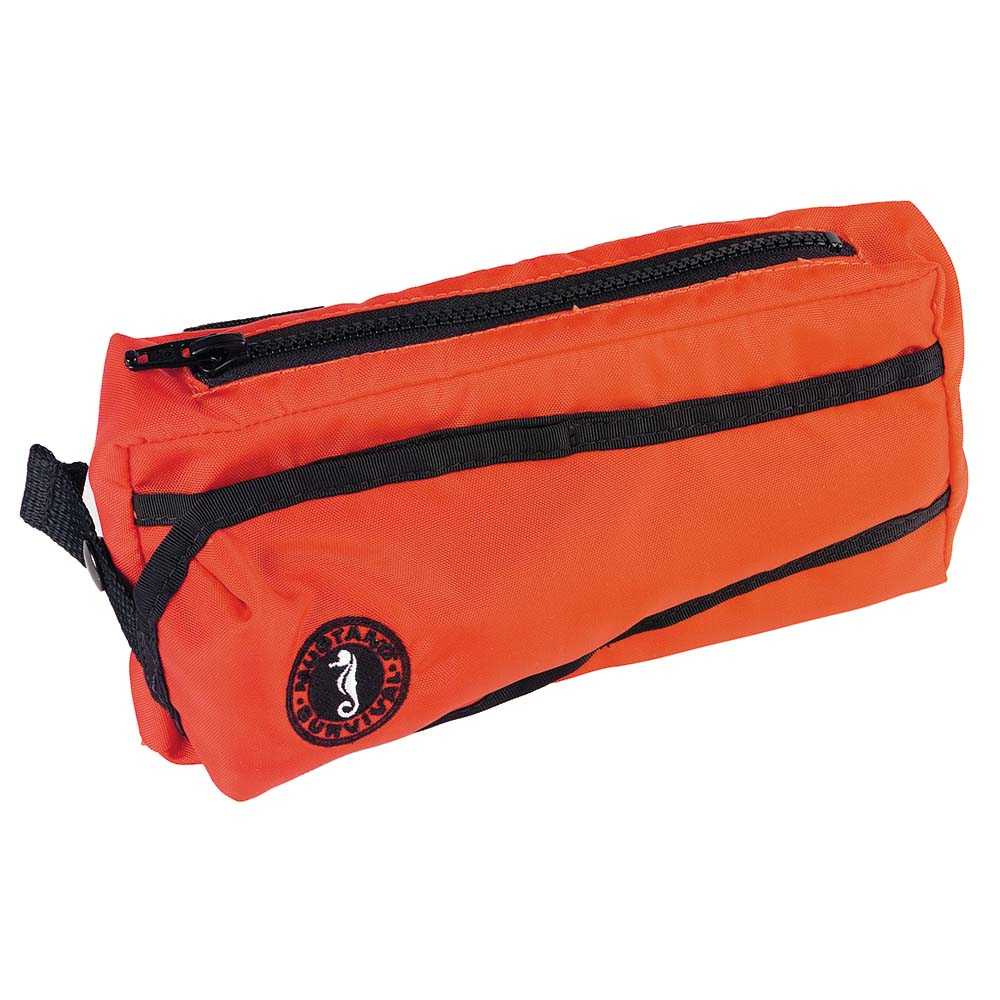 Orange Mustang Accessory Pocket for inflatable PFD with zipper and reinforced seams
