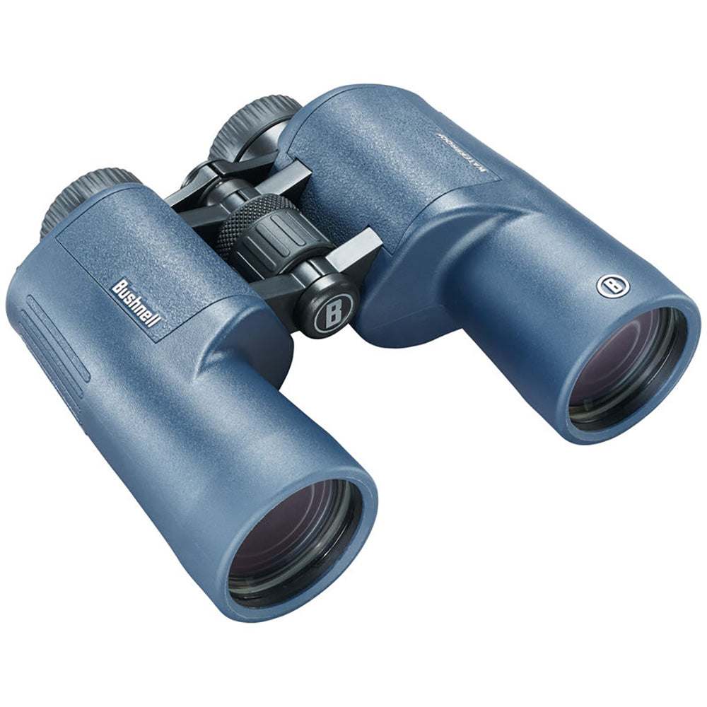 Bushnell 7x50mm H2O waterproof dark blue Porro prism binoculars with twist-up eyecups and fully multi-coated optics