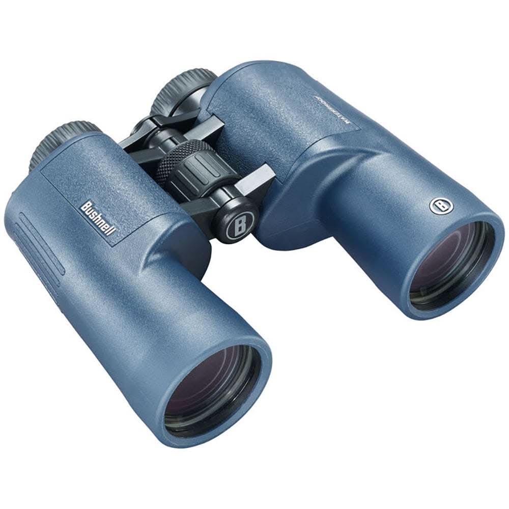 Bushnell 7x50mm H2O waterproof dark blue Porro prism binoculars with twist-up eyecups and fully multi-coated optics