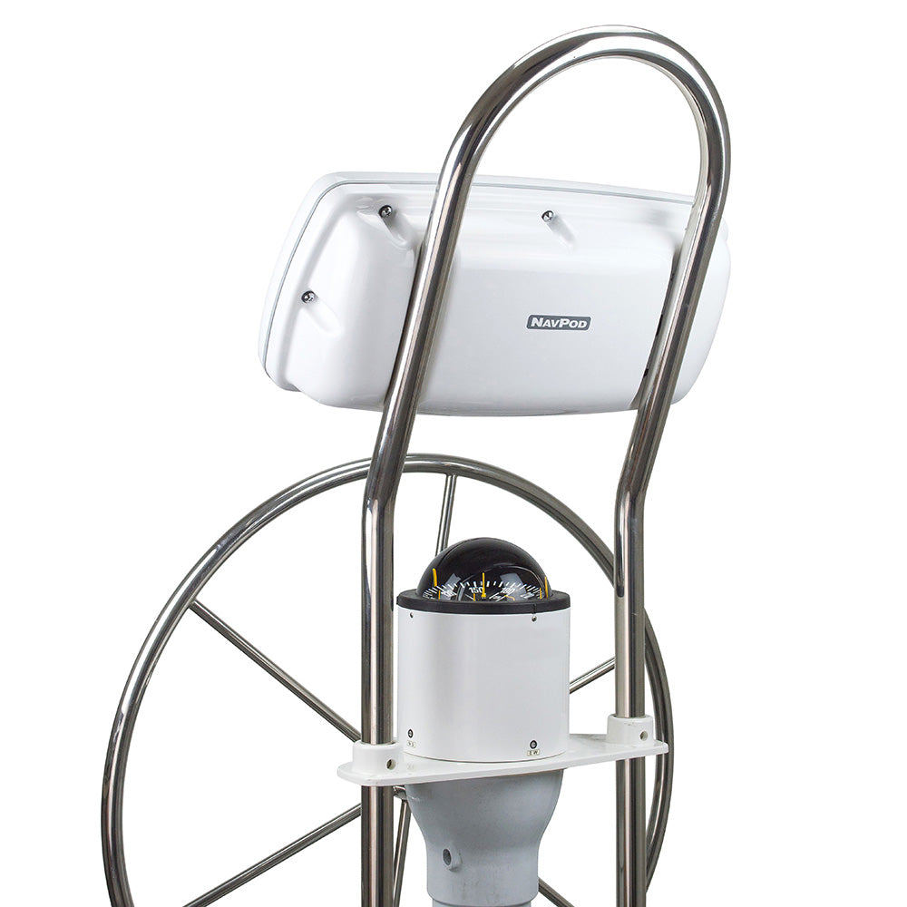 NavPod SystemPod Pre-Cut for Raymarine Axiom 9/Axiom+ 9 on Right & 1 Instrument (3.6 hole) on Left for 12 Wide Guard - GP2040-16