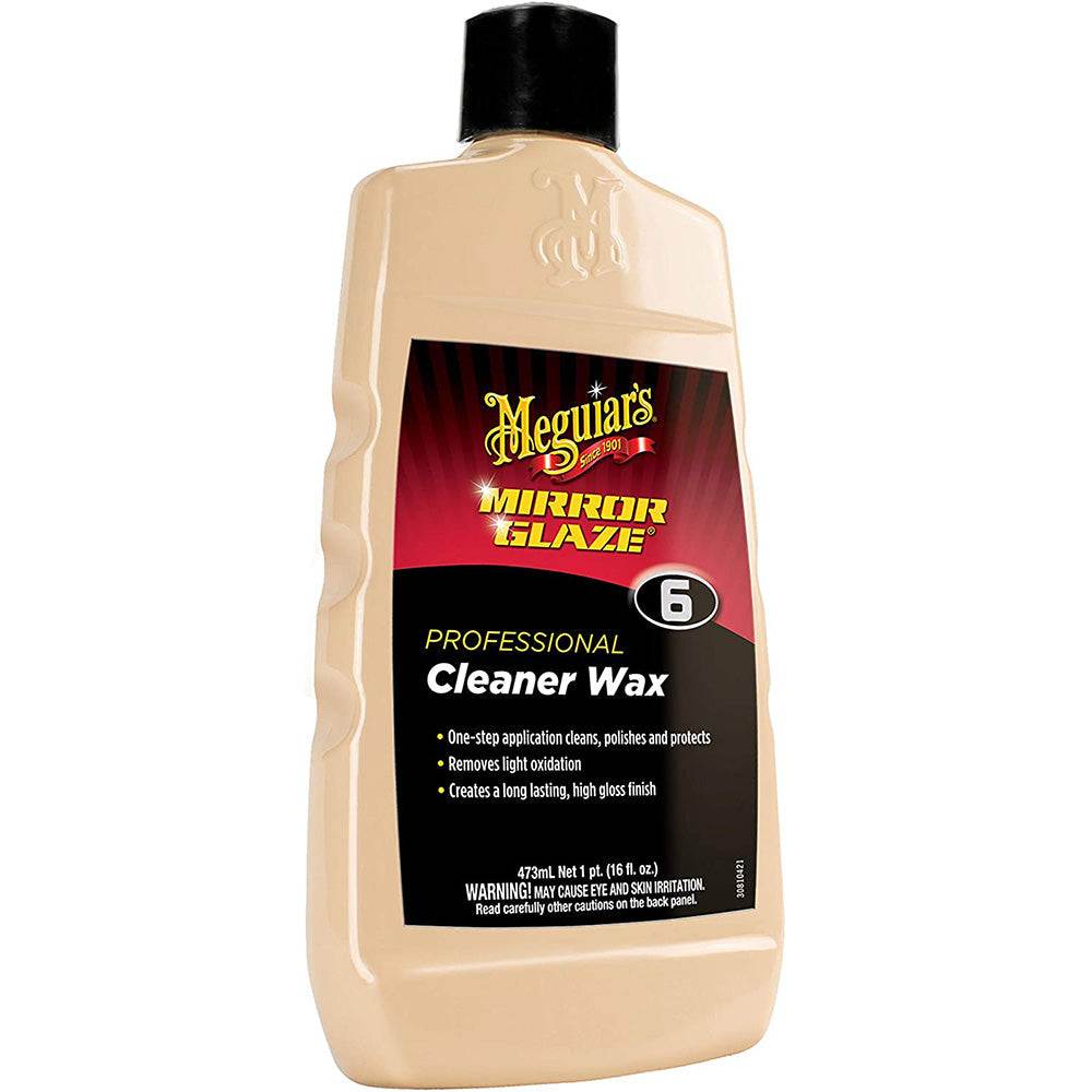 Meguiar's M6 Mirror Glaze cleaner wax bottle 16oz for polishing and protecting car paint