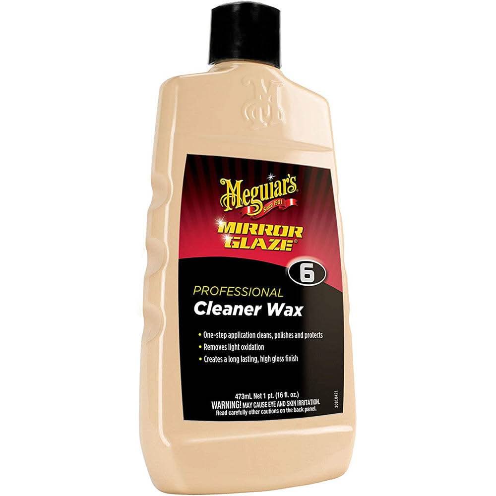 Meguiar's M6 Mirror Glaze cleaner wax bottle 16oz for polishing and protecting car paint