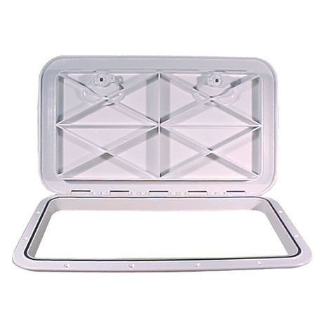 Beckson 14" x 24" Flush Hatch White - ABS Material - Acrylonitrile Butadiene Styrene - HT1424AW