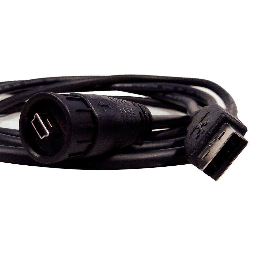 Vesper 5M waterproof USB cable with twist-lock connector and USB-A plug