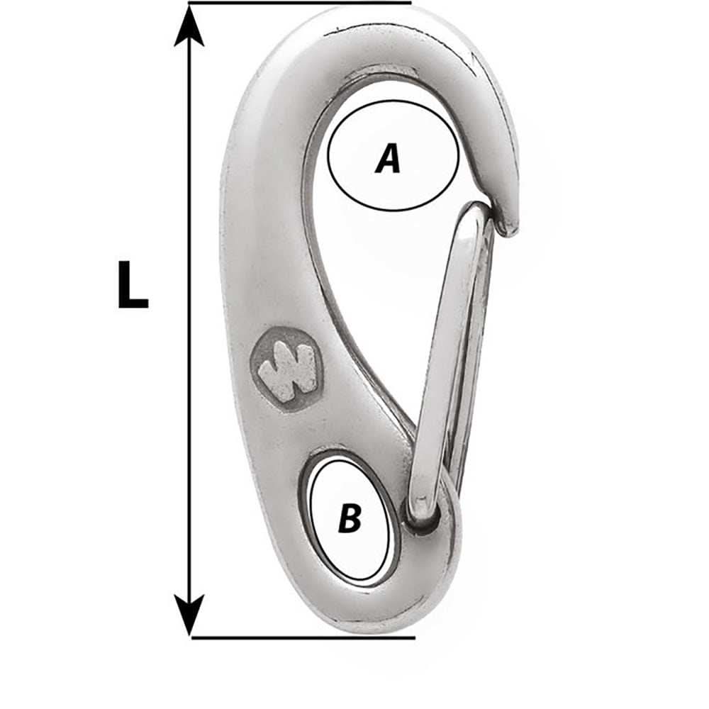 Wichard Safety Snap Hook 35mm forged stainless steel marine fastening tool
