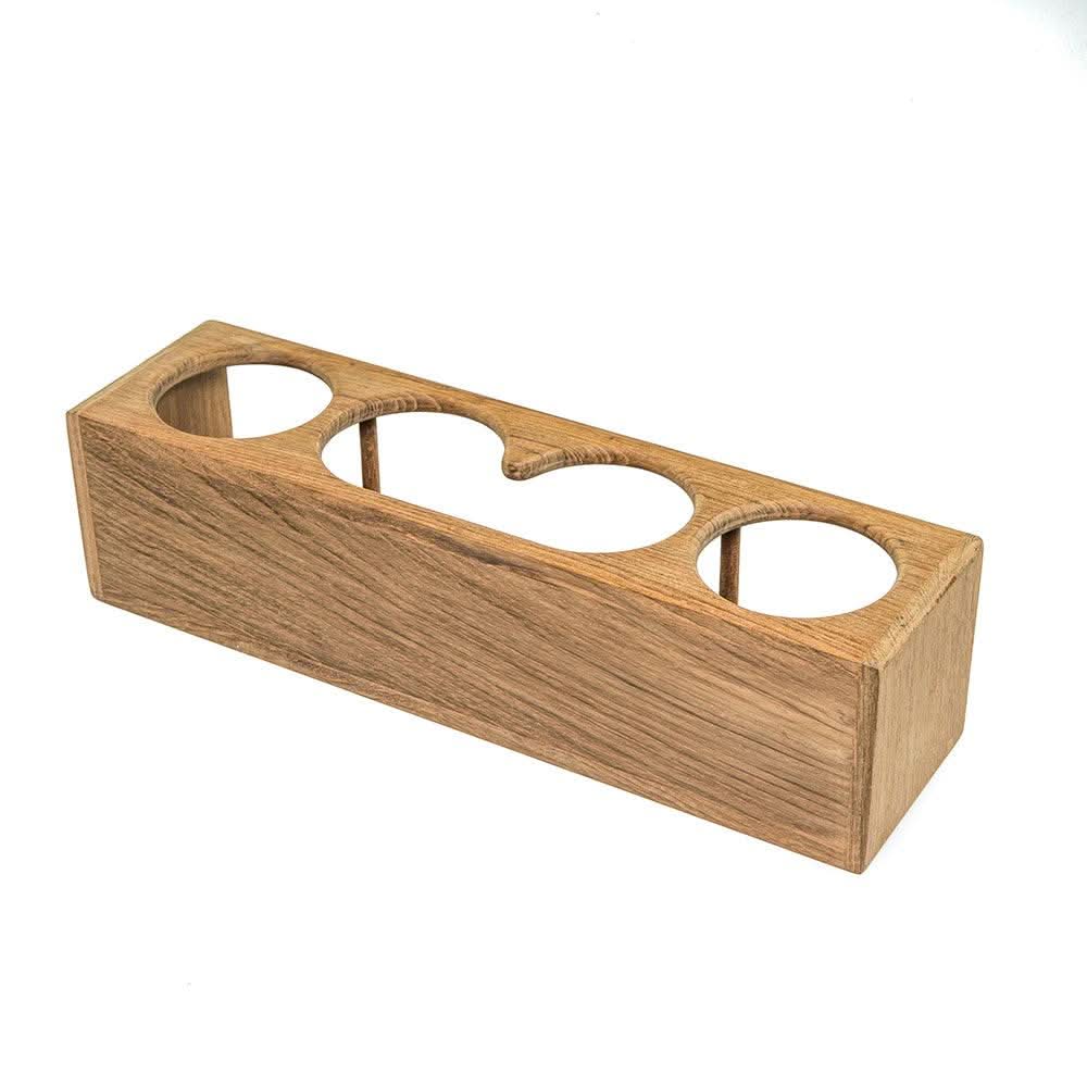Whitecap Four Drink Teak wooden rack for cans, bottles, or binoculars