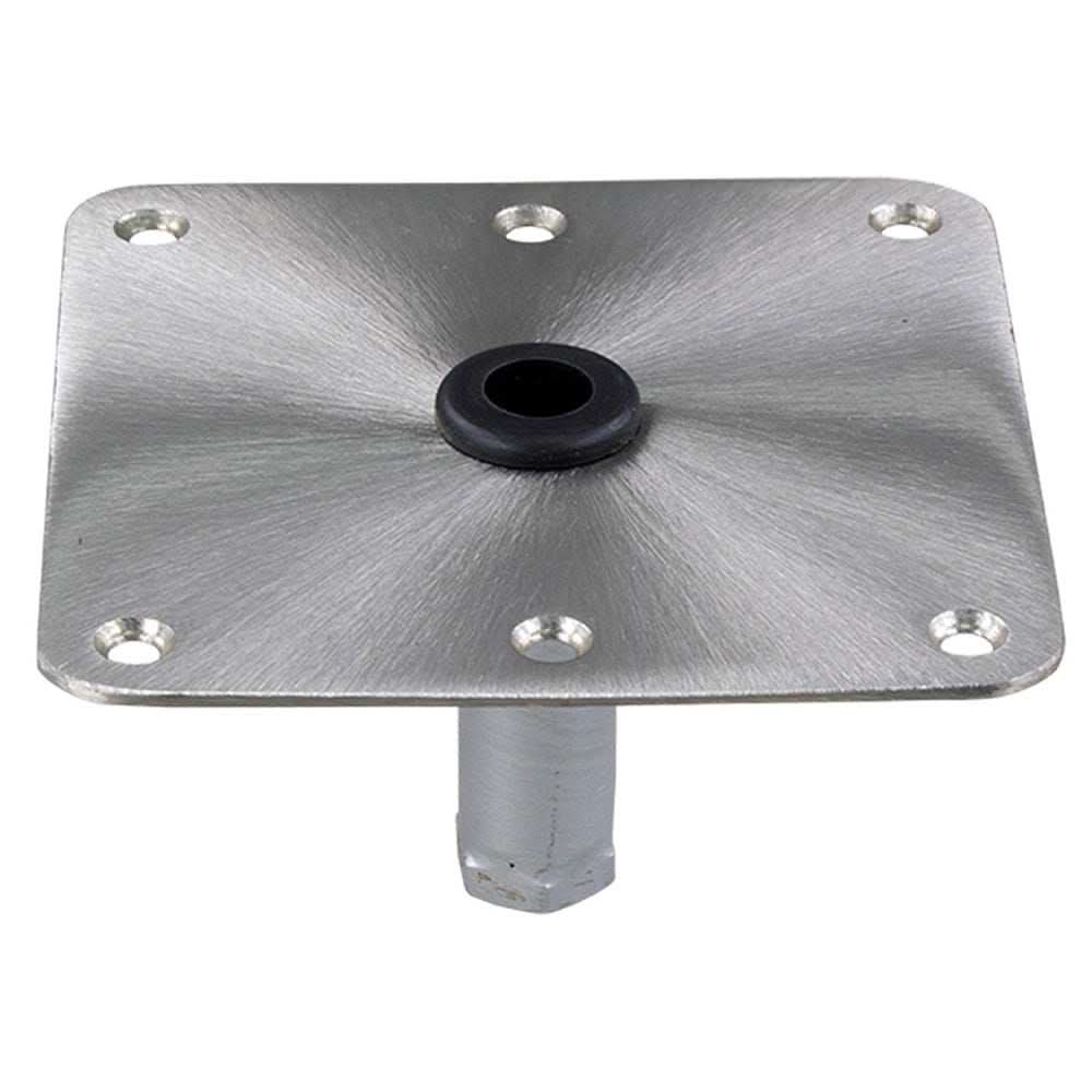 Springfield Marine 7x7 inch stainless steel square base with nylon bushing for boat seat mounting