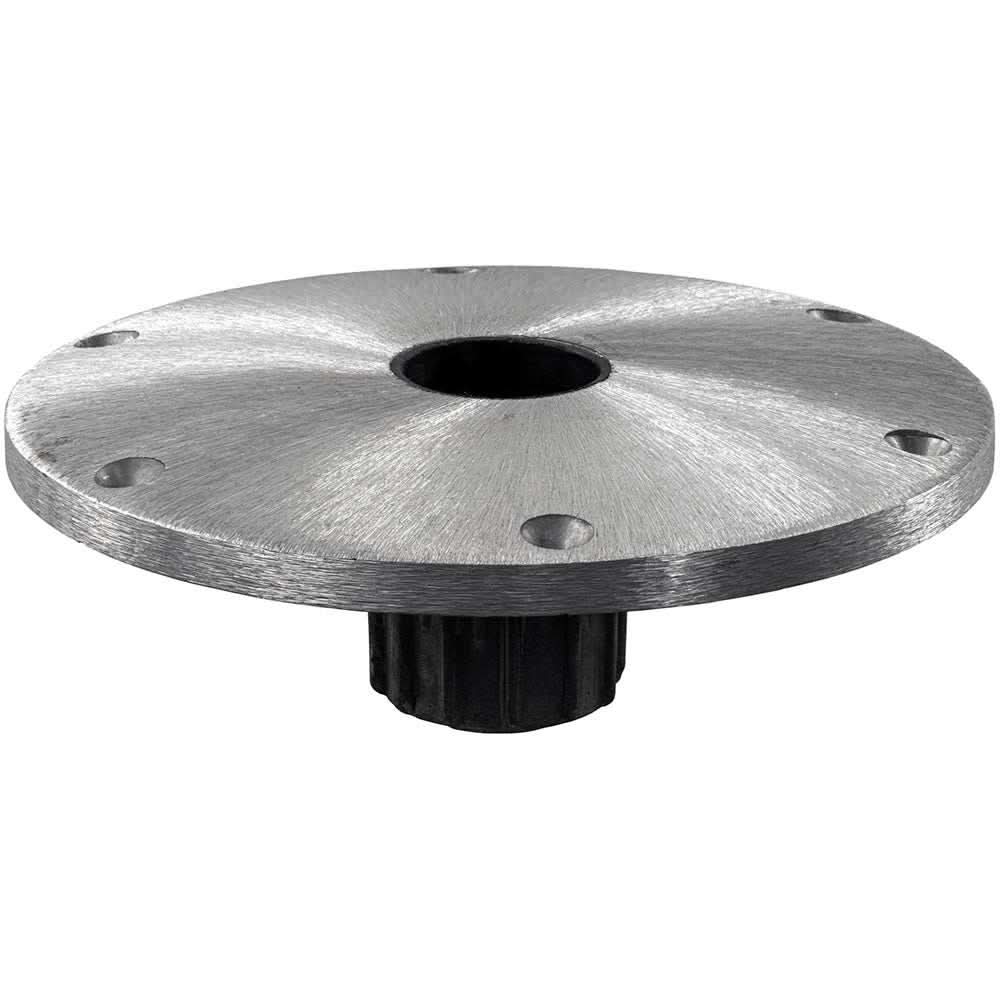 Springfield Spring-Lock 9-inch satin aluminum round base with 8-hole pattern and below deck mount