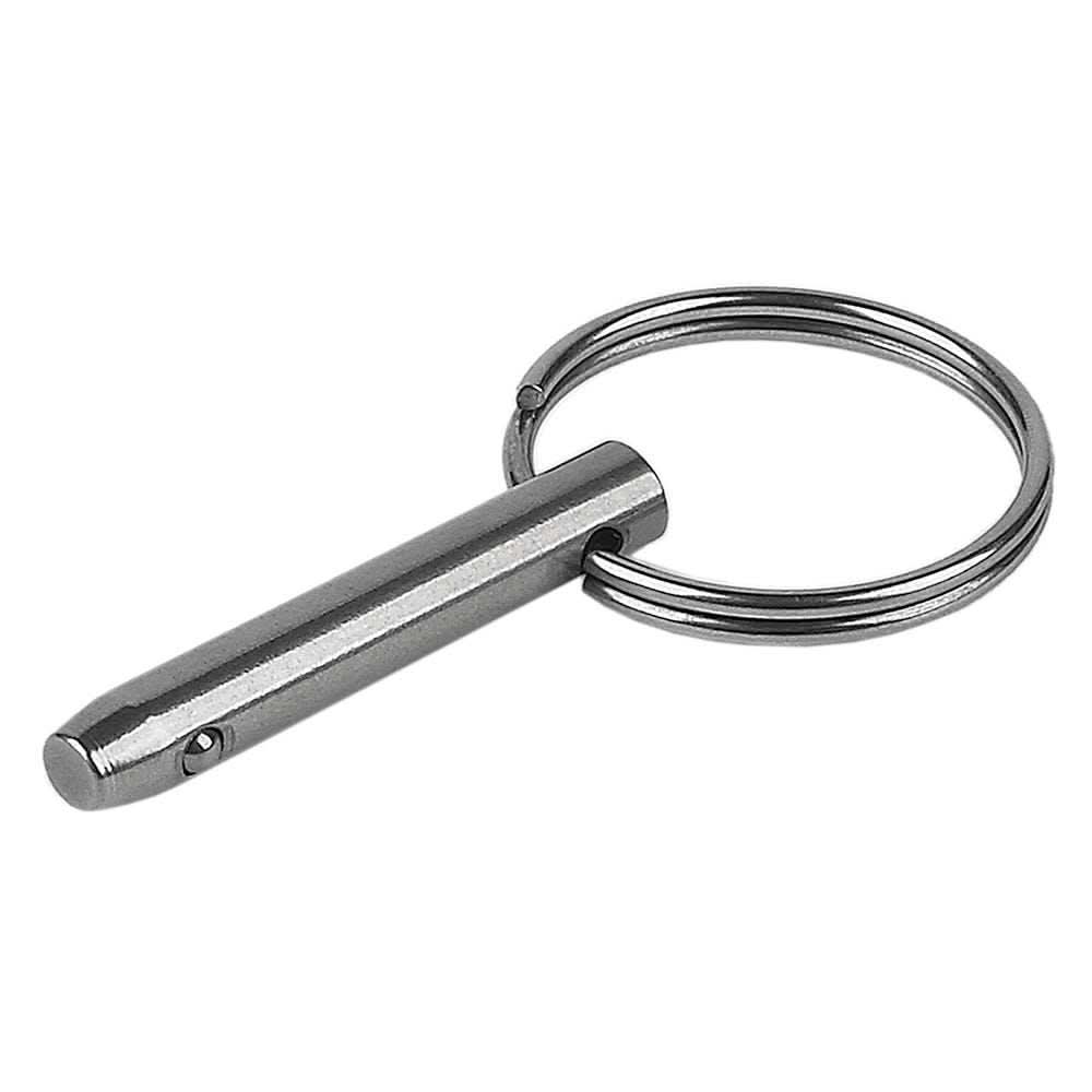 Schaefer Quick Release Pin 1/4 inch by 1.5 inch stainless steel pin with keyring and 3000 lbs load capacity