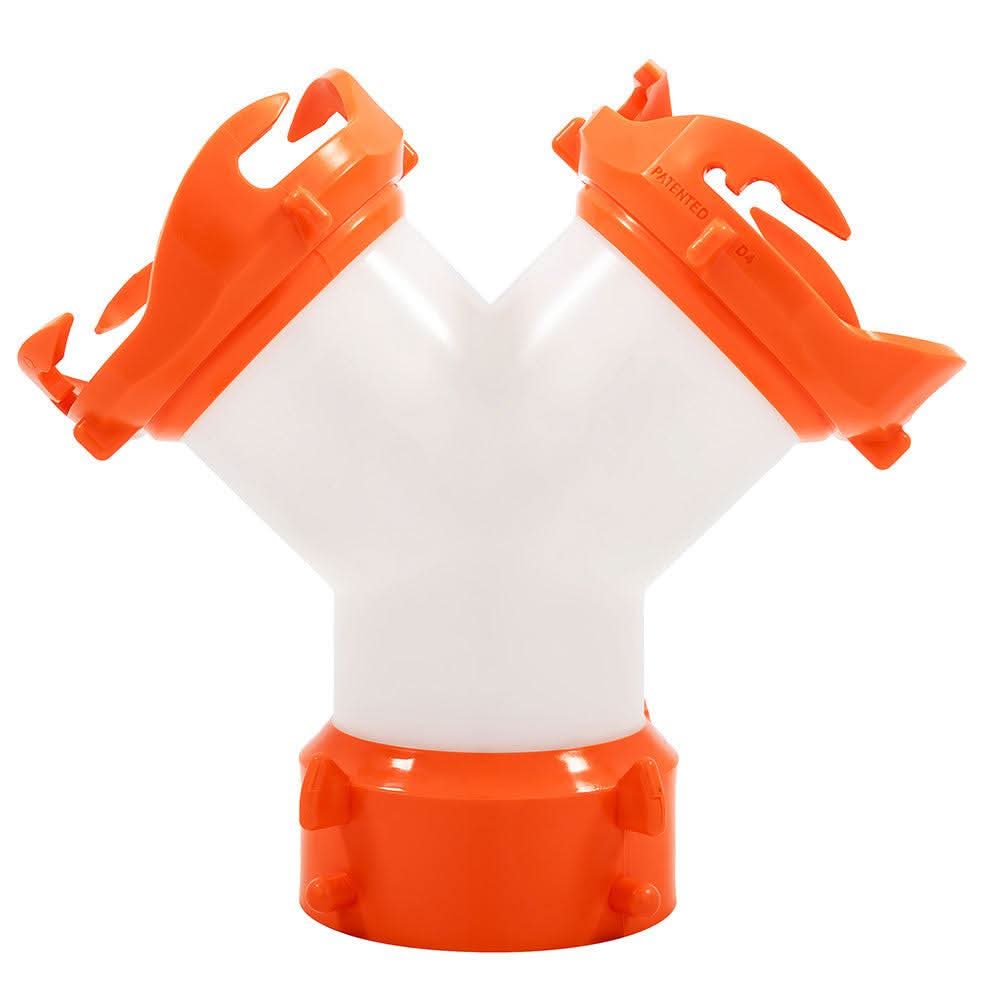Camco RhinoFLEX Wye connector for motorhome sewer hoses with swivel and odor-tight fittings