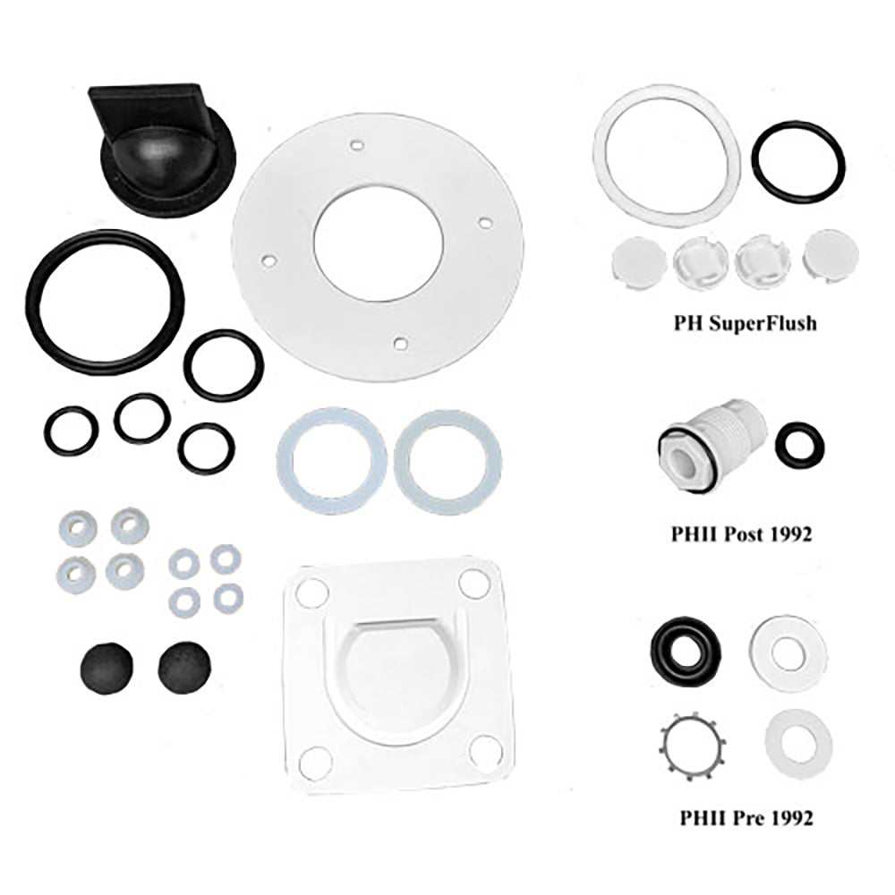 Raritan PH & PHII universal repair kit with gaskets and seals for marine toilets