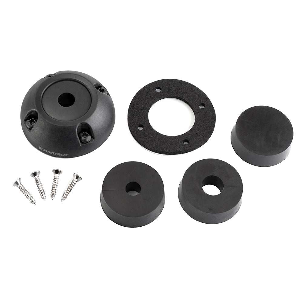 Scanstrut DS30-P-BLK vertical cable seal kit in black with mounting hardware, IP68 waterproof, 5-pack
