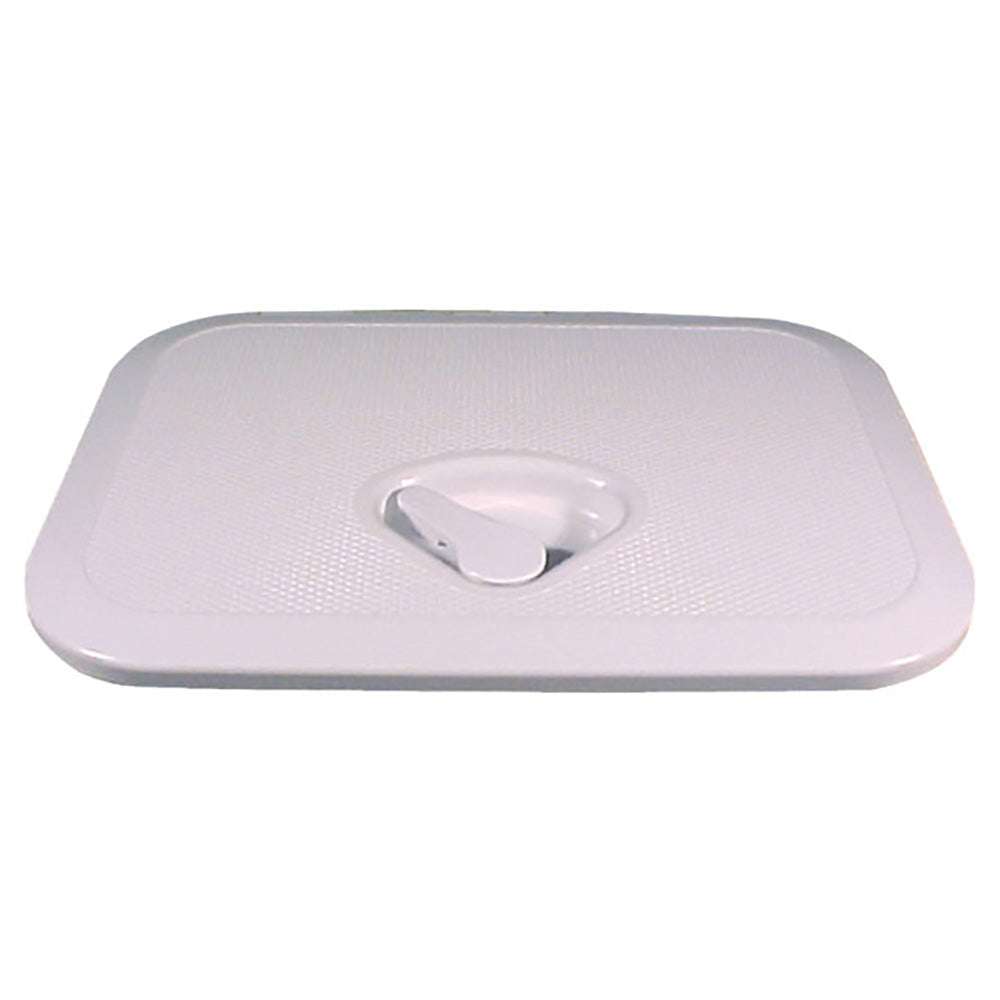 Beckson 11 x 15 inch white flush hatch with ASA material and non-skid surface