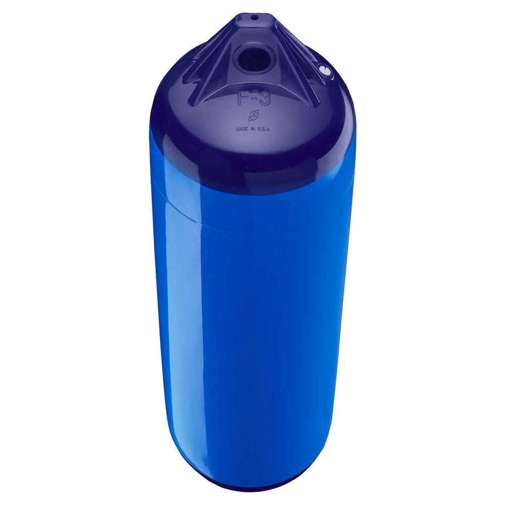 Blue Polyform F-3 Twin Eye Fender 8.2" x 30" for boat protection