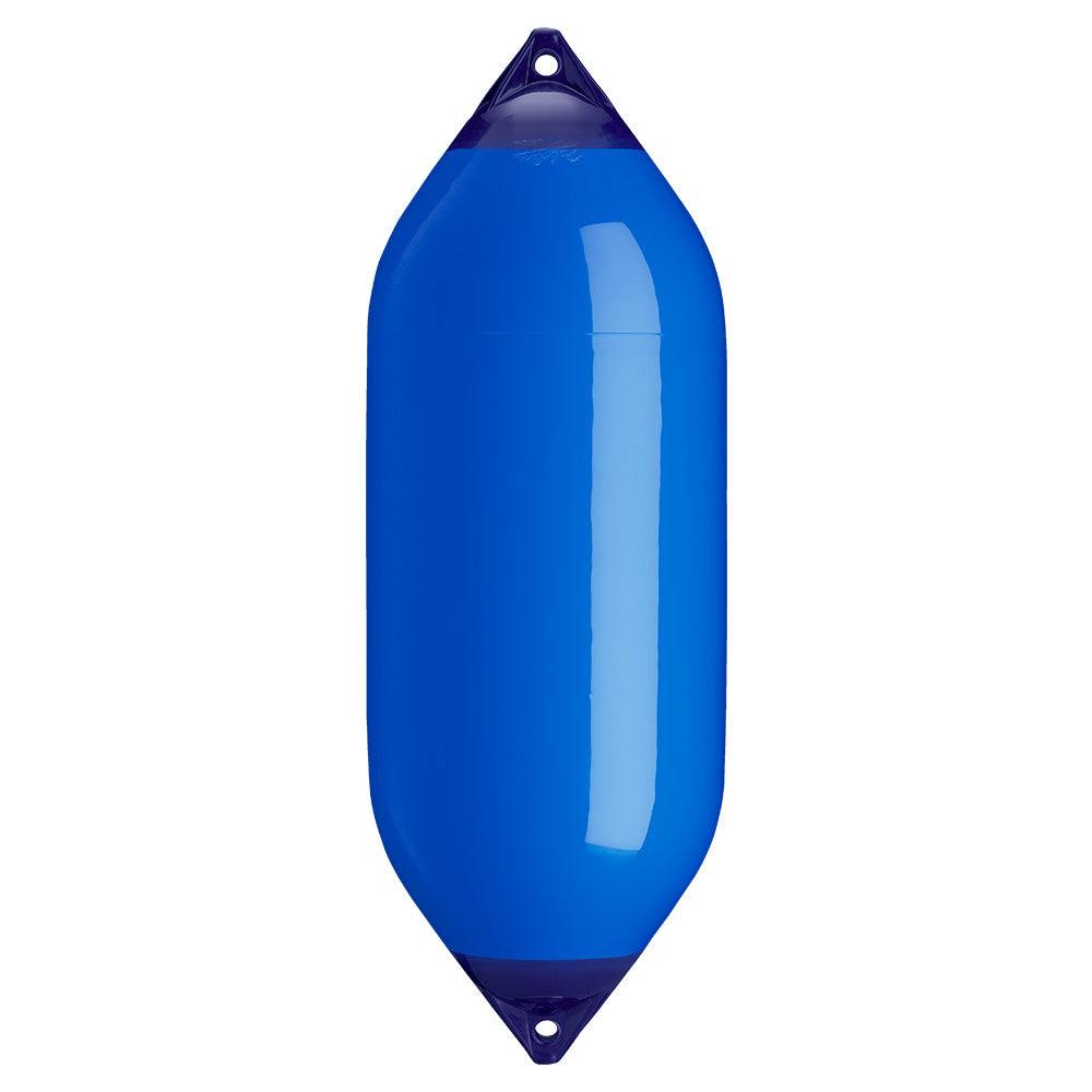 Polyform F-10 Twin Eye Fender 18"x50" blue boat bumper with reinforced ropeholds