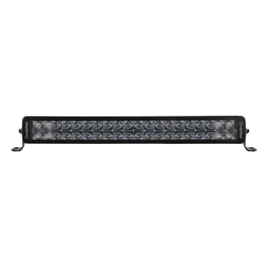 HEISE Dual Row Blackout LED Lightbar 22 inch black die-cast aluminum housing with combo flood and spot beam pattern