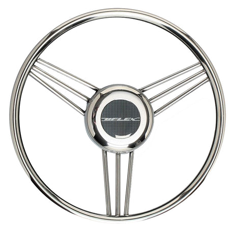 Uflex V27 13.8" Steering Wheel - Stainless Steel Grip & Spokes - V27