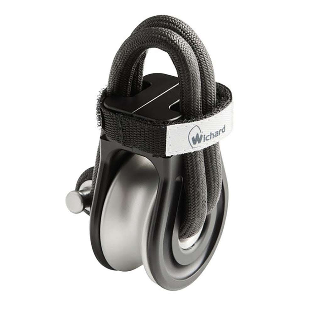 Wichard Soft Snatch Block for 12mm rope, anodized aluminum with Dyneema loop, lightweight and robust marine rigging block