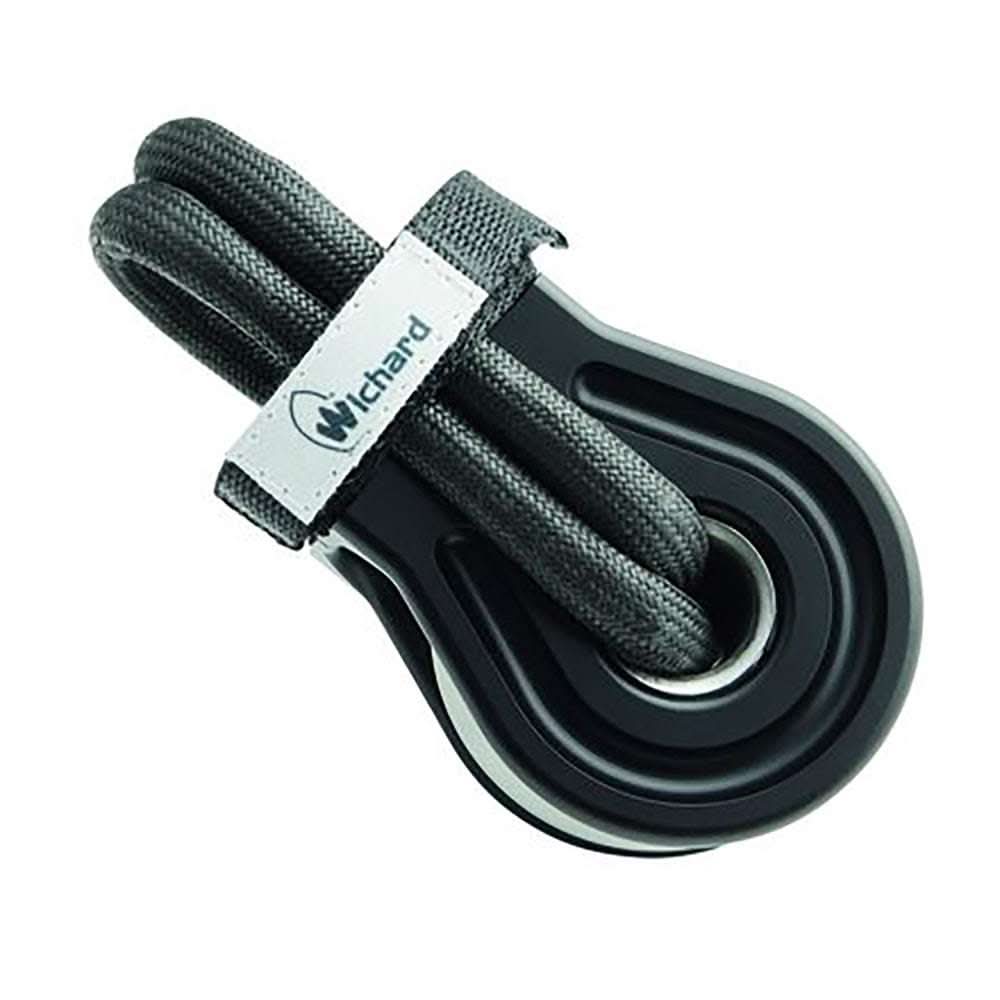 Wichard Soft Snatch Block for 16mm rope with anodized aluminum body and Dyneema loop, lightweight and durable marine rigging accessory.