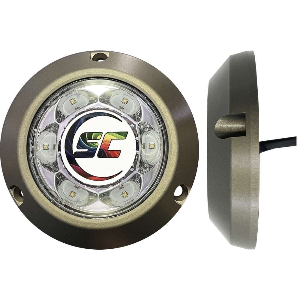 Shadow-Caster SC3 Series underwater LED light with full-color change and anodized aluminum housing