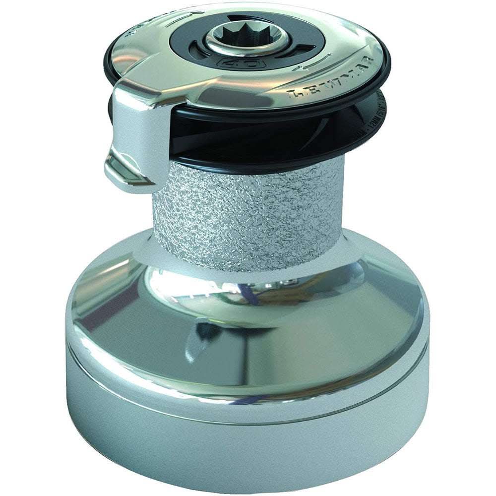 Lewmar 50ST EVO self-tailing winch alloy chrome with easy servicing and convertible to electric features