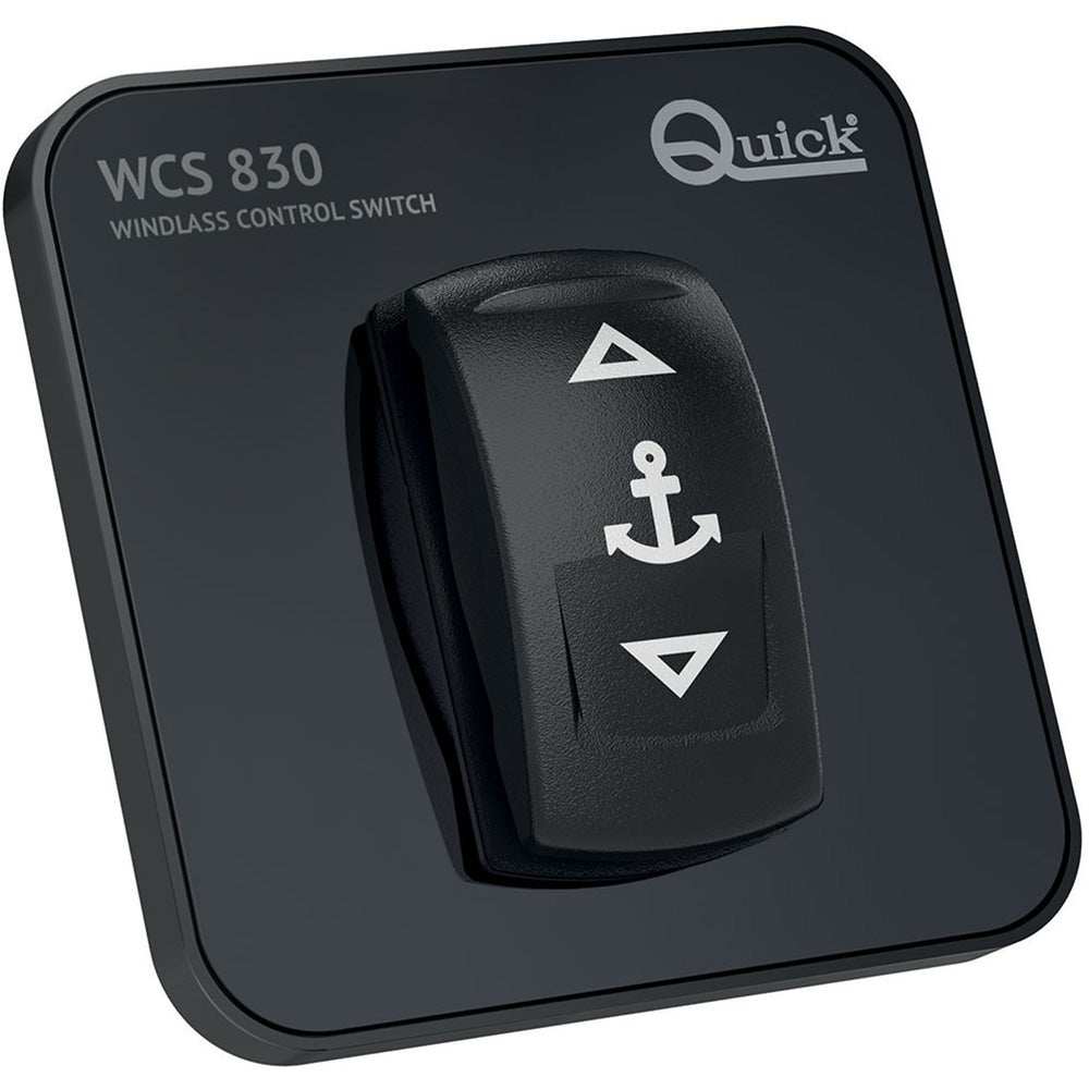 Quick WCS830 Windlass Control Switch with UP/DOWN arrows and anchor symbol, IP67 sealed front for marine use
