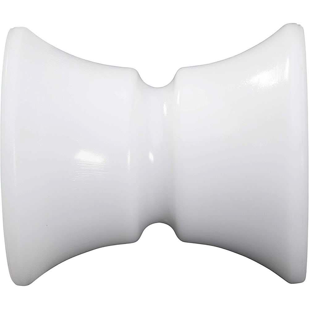 Lewmar Replacement Delrin Roller 3 inch white bow roller with 3-3/8 inch width and 1/2 inch hole diameter
