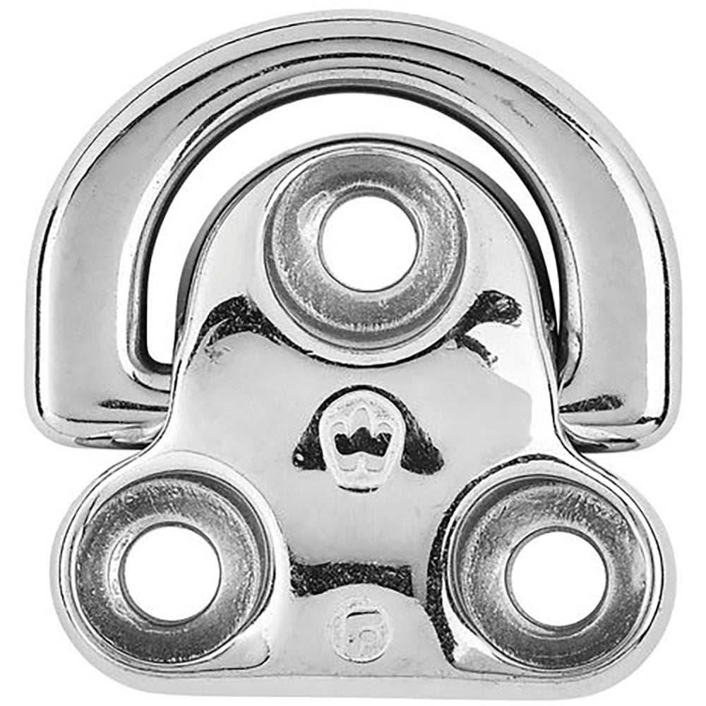 Wichard Folding Pad Eye stainless steel diameter 25/64 inch marine hardware with folding and noise-reducing silicone pad