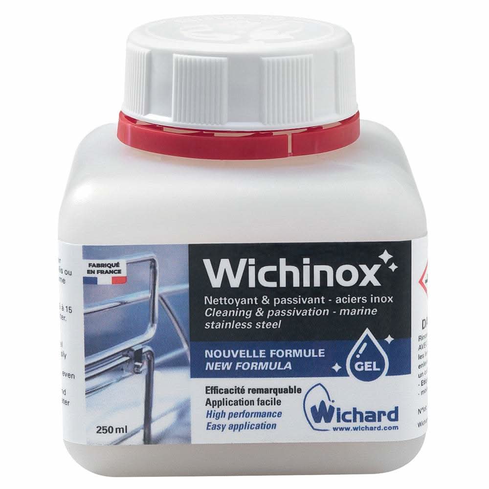 Wichard Wichinox marine stainless steel cleaning and passivating gel 250ml bottle