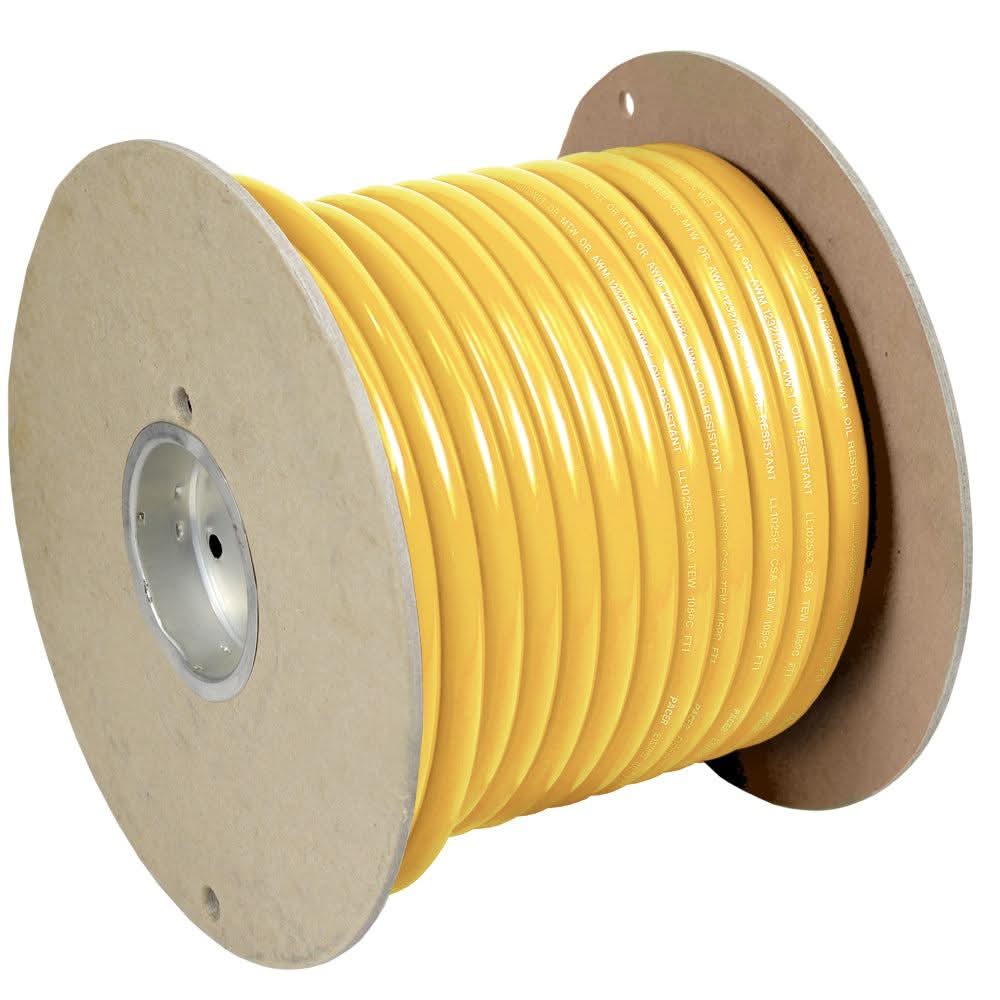 Pacer Yellow 4 AWG Battery Cable spool 100 feet flexible marine-grade wire