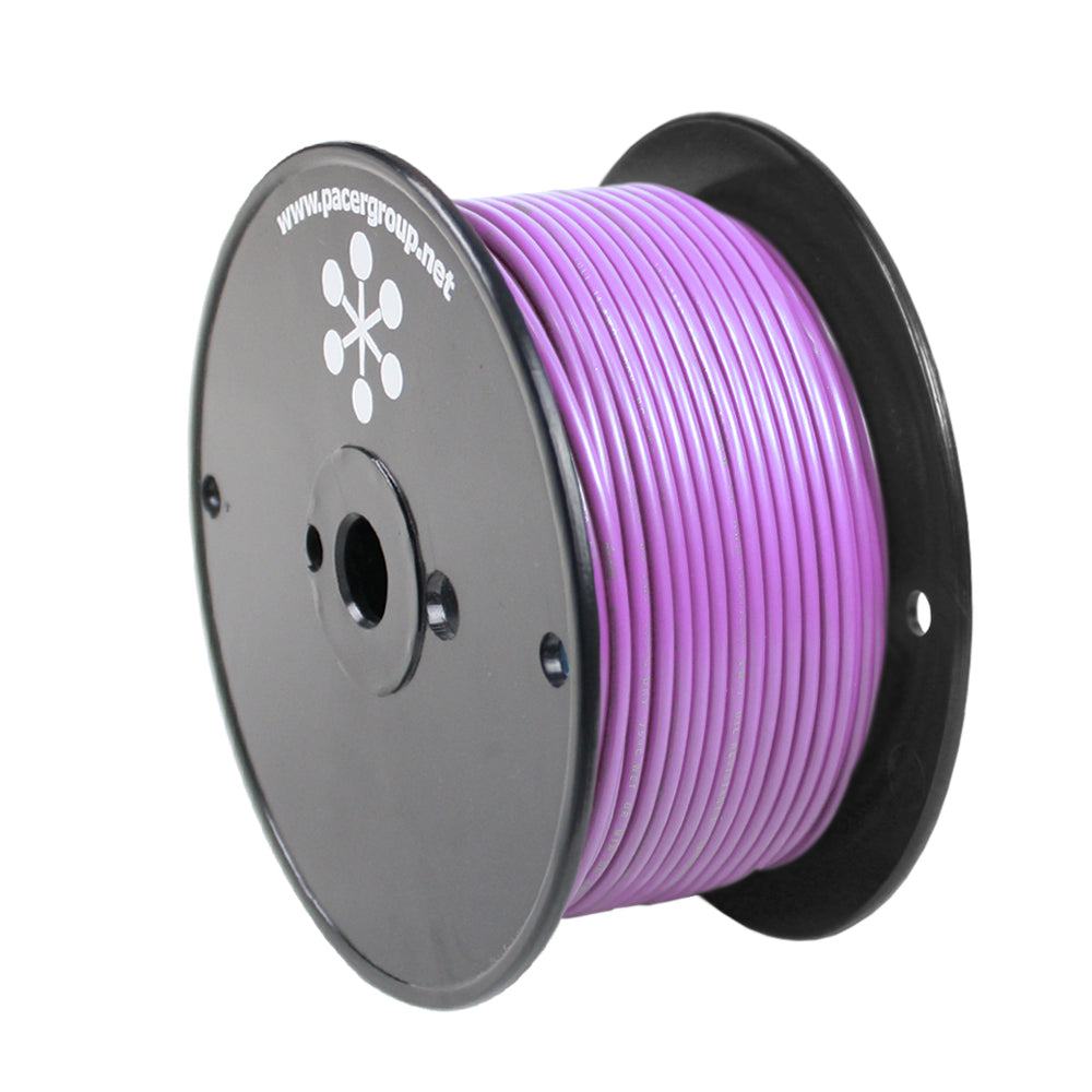 Pacer Violet 18 AWG marine wire spool 250 feet with tinned copper and flexible PVC insulation