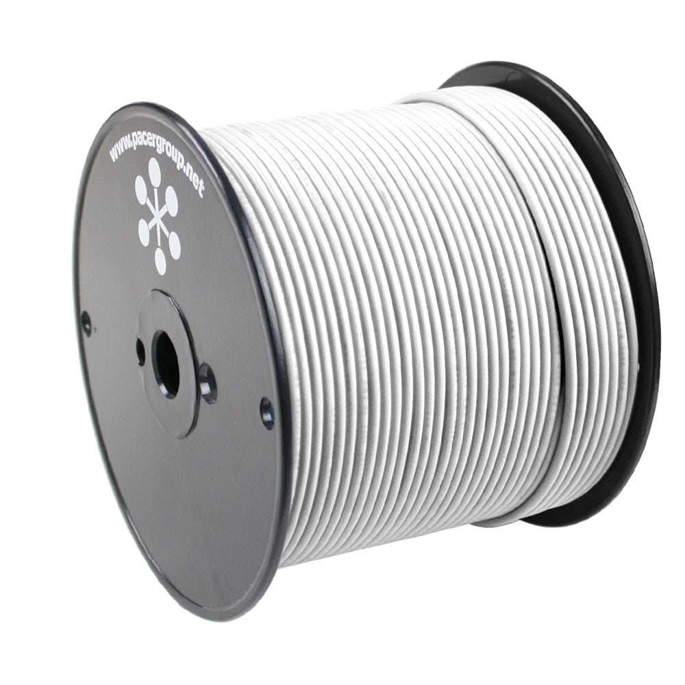 Pacer White 18 AWG Primary Wire spool 500 feet marine grade flexible tinned copper wire with durable PVC insulation