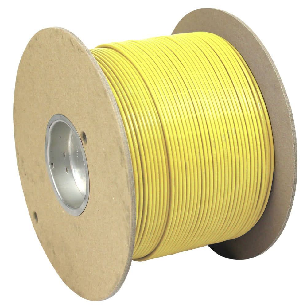Pacer Yellow 18 AWG Primary Wire spool 1000 feet marine grade flexible insulated cable