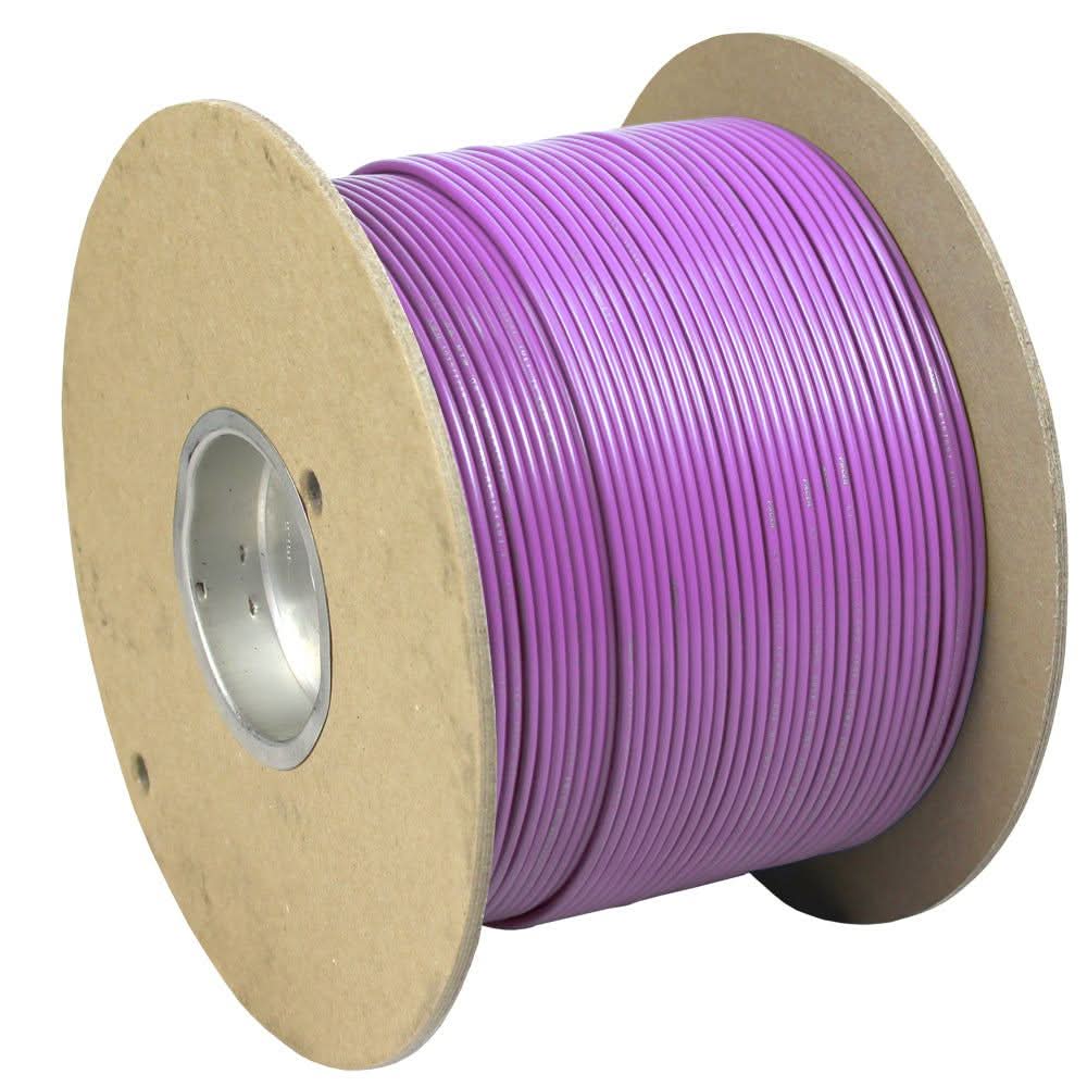 Pacer Violet 18 AWG primary marine wire spool, 1000 feet, flexible tinned copper with durable PVC insulation