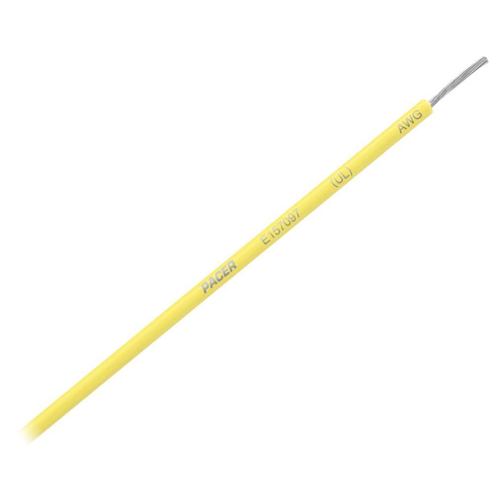 Pacer Yellow 16 AWG marine wire 25 feet flexible tinned copper with durable PVC insulation
