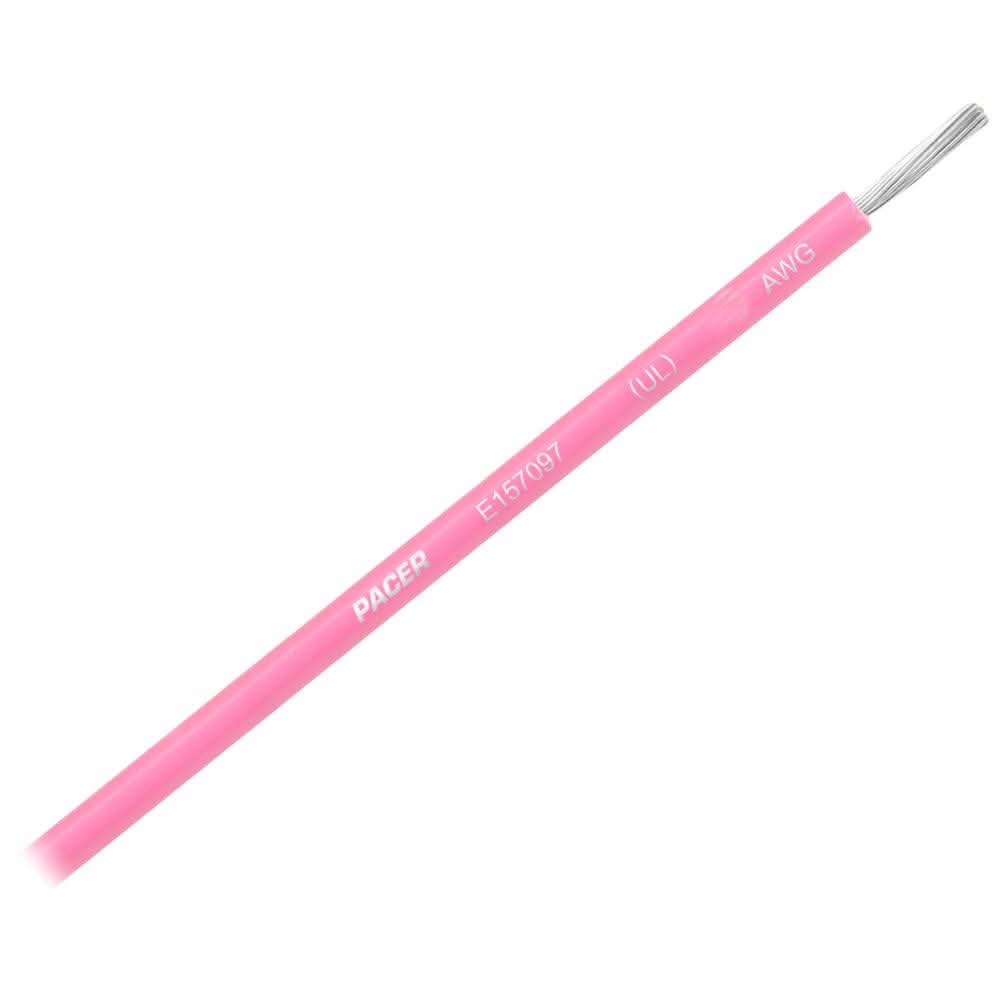 Pacer Pink 16 AWG marine wire 25 feet with flexible tinned copper and durable PVC insulation