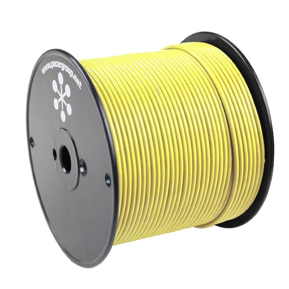 Pacer Yellow 16 AWG primary marine wire spool 500 feet flexible tinned copper with PVC insulation