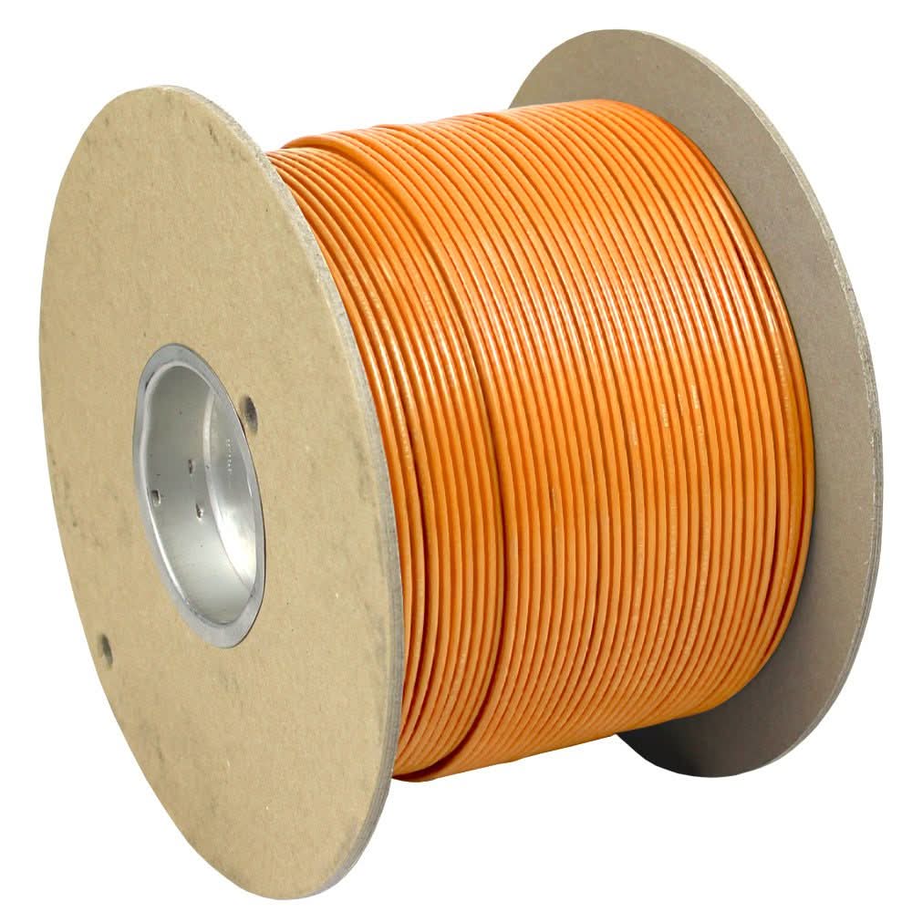 Pacer Orange 16 AWG marine wire spool 1000 feet flexible tinned copper PVC insulation