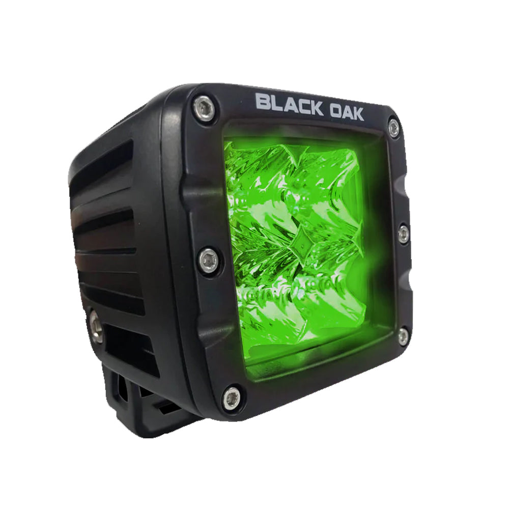 Black Oak Green Hog Hunting 2" Flood Pod - Black - 2G-POD3OS